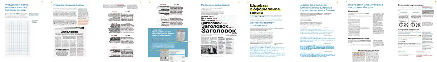 Страницы инструкции по использованию унифицированного шаблона газет